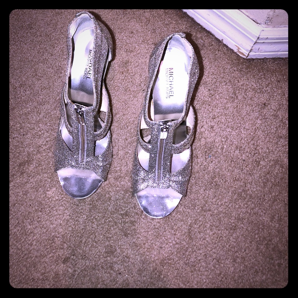 Michael Kors Berkley Glitter Platform - Size 10